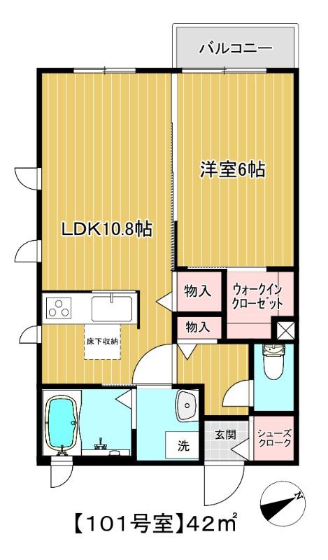 グリーンヒルズ田園調布(1LDK/1階)の間取り写真
