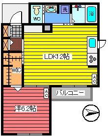 メゾン浦和根岸(1LDK/2階)の間取り写真