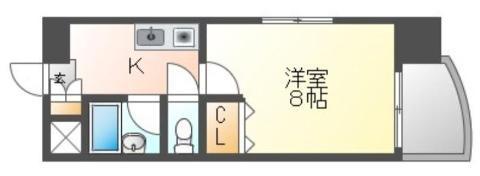 NAKASHIMA BLDG(1K/7階)の間取り写真