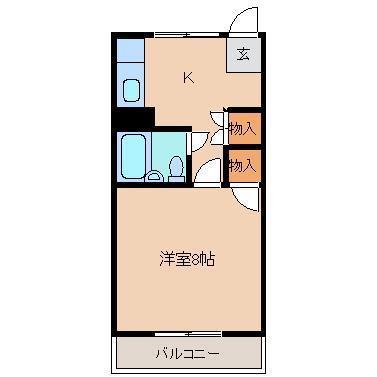 太田町マンション(1K/1階)の間取り写真