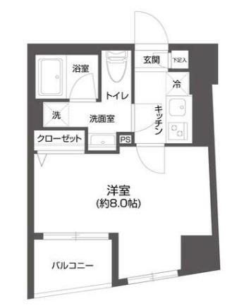 GRAN PASEO 市谷甲良町(1K/9階)の間取り写真