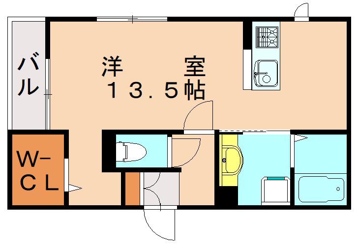 AVENUE263(ワンルーム/2階)の間取り写真