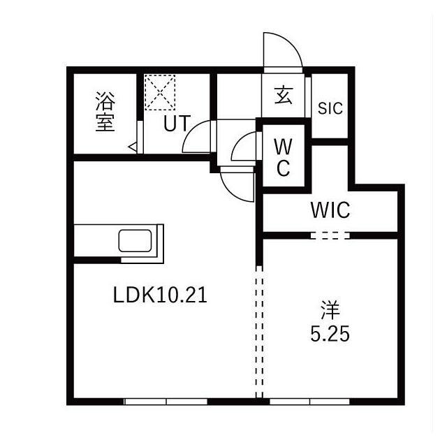 セナリオフォルム柏たなかII(1LDK/1階)の間取り写真