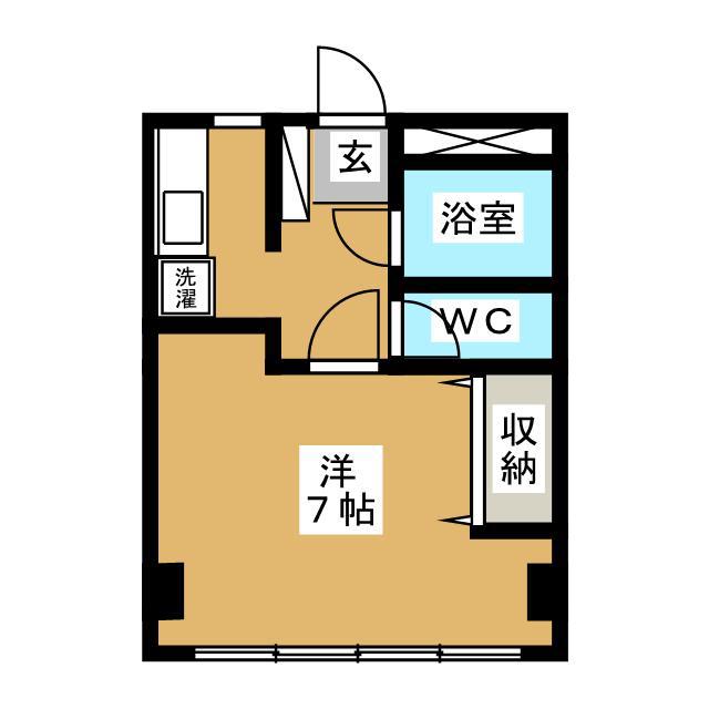 サンライトマンション(1K/2階)の間取り写真