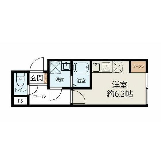 クォーク川崎(1K/3階)の間取り写真