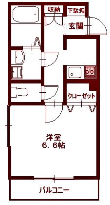 マリ―ジュ横濱(1K/3階)の間取り写真