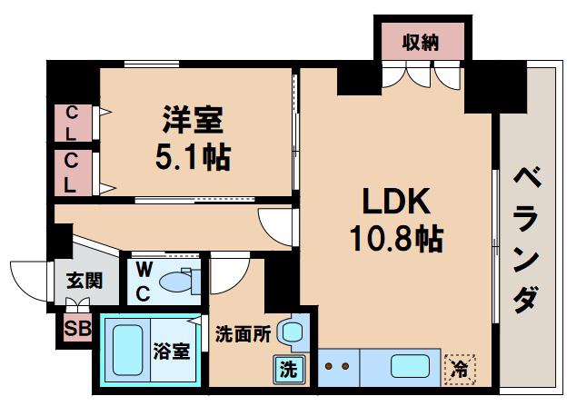 MONMAISON1(1LDK/3階)の間取り写真