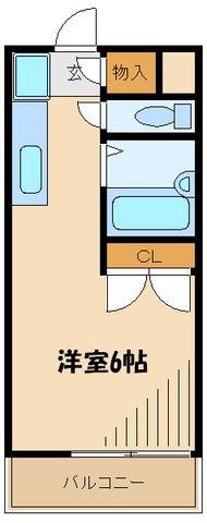 ソアーヴェ(ワンルーム/2階)の間取り写真