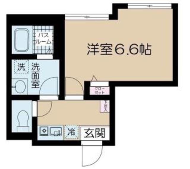 フェリーチェ方南町A(1K/1階)の間取り写真