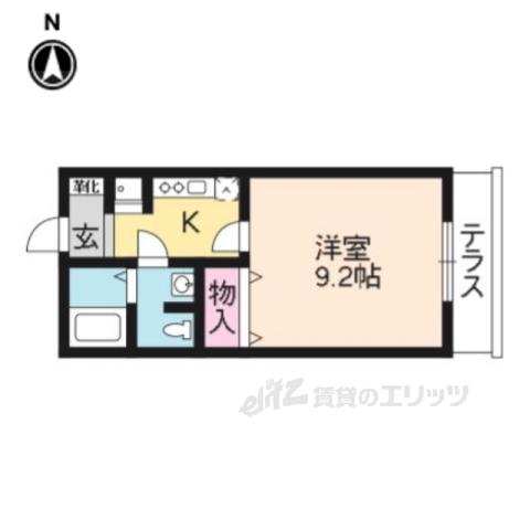 セディア千尋(1K/2階)の間取り写真