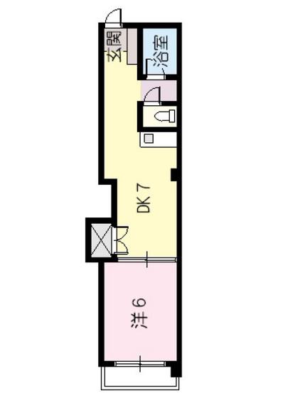 袋町産業ビル(1DK/3階)の間取り写真