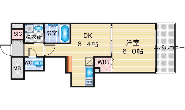 エステムプラザ名古屋駅前プライムタワー(1DK/13階)の間取り写真