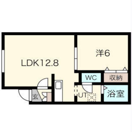サングランデ(1LDK/2階)の間取り写真