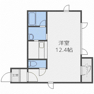 アパートメント322(1K/2階)の間取り写真