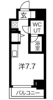 クラリッサ川崎グランデ(ワンルーム/7階)の間取り写真