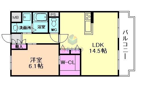 エデラ・カーサ(1LDK/3階)の間取り写真