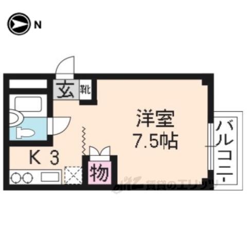 スタジオNP(1K/2階)の間取り写真