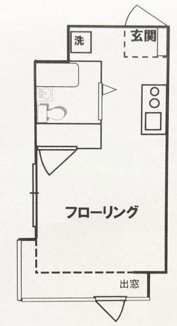 グレースマンション(ワンルーム/2階)の間取り写真