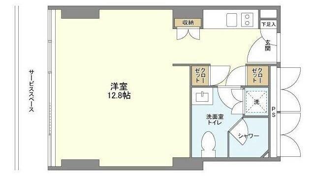 フロンティアレジデンスザタワー品川(ワンルーム/16階)の間取り写真