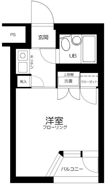 マイステージ田園調布(1K/2階)の間取り写真
