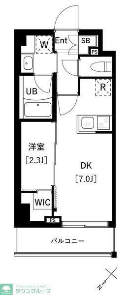 ARKMARK上池袋(1DK/4階)の間取り写真