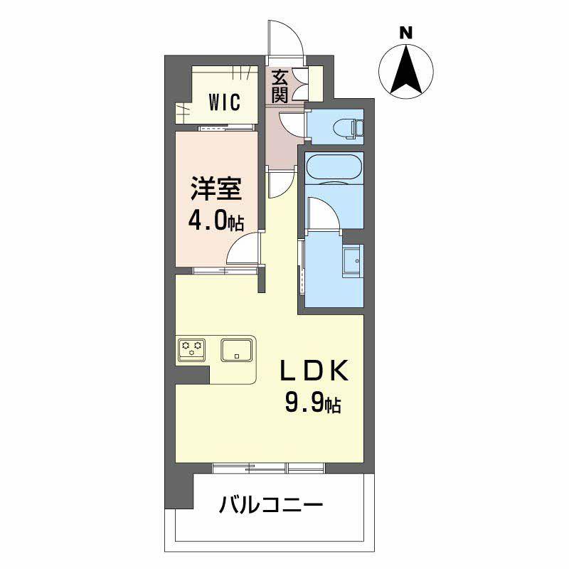 プレミア ステーション 西口(1LDK/3階)の間取り写真
