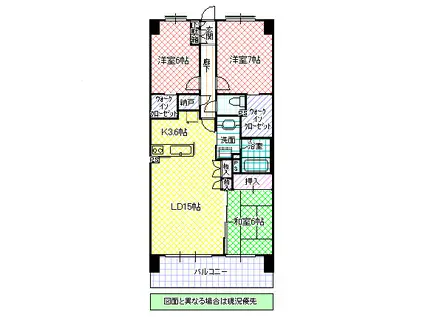 S-FORT水戸中央(3LDK/8階)の間取り写真