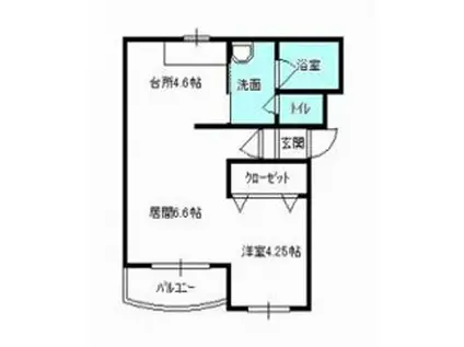センティア松縄(1LDK/1階)の間取り写真
