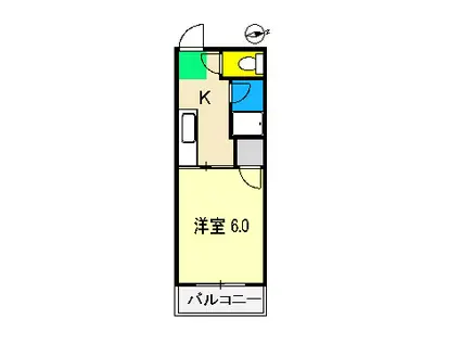 センチュリーハイツ(1K/2階)の間取り写真