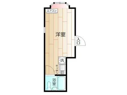 ミュージック・ハウス八丁堀(ワンルーム/1階)の間取り写真