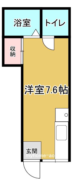 マルセリーノ(ワンルーム/1階)の間取り写真