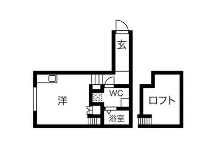 LE COCON新川町I(1SK/1階)の間取り写真