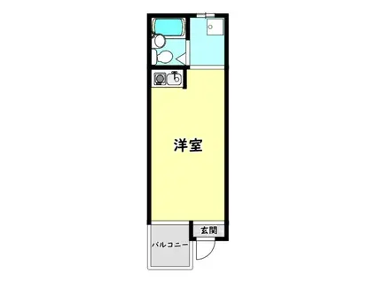近江マンション(ワンルーム/1階)の間取り写真