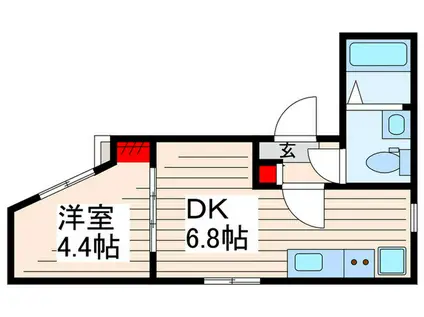 ホライゾンIII(1DK/5階)の間取り写真
