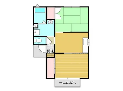 東光台グリーンハイツB棟(2DK/2階)の間取り写真