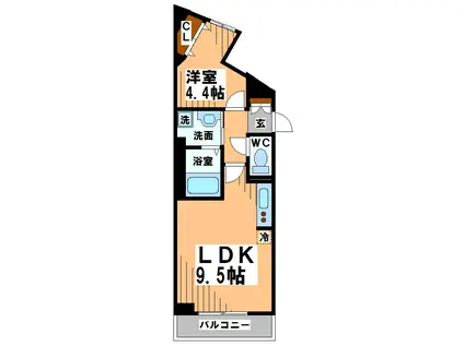 NS吉祥寺(1LDK/3階)の間取り写真