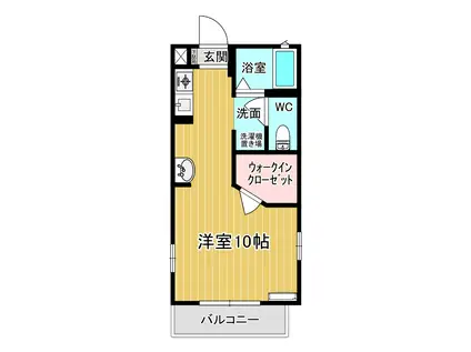 ラフォーレ・昴A(ワンルーム/1階)の間取り写真