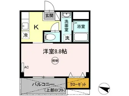 CREST OSHIKAWA(1K/2階)の間取り写真