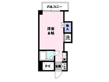 カルムニシキ(ワンルーム/8階)の間取り写真