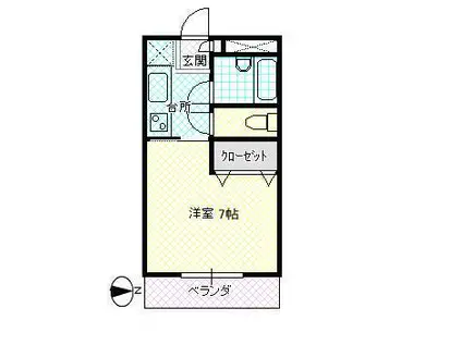 メゾン神明(1K/3階)の間取り写真