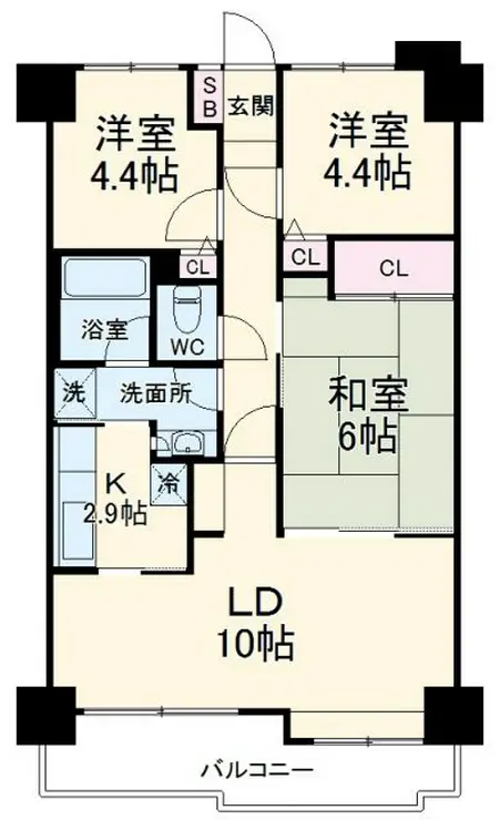 グリーンパーク船橋 7階階 間取り