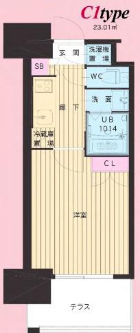 NO.111 CLUB ORIENT BLD TRADING TOWER(1K/17階)の間取り写真