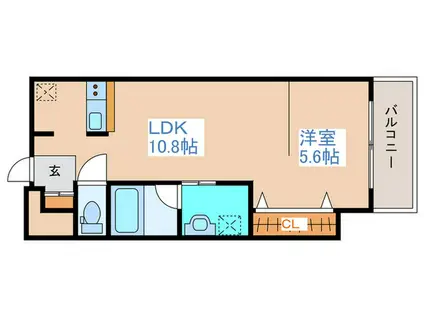 ラ・メージュ(1LDK/2階)の間取り写真