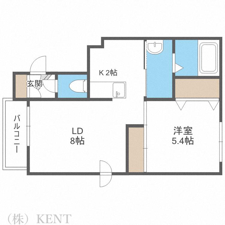 サンモール21(1LDK/3階)の間取り写真