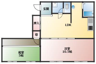 サクライビル(2LDK/2階)の間取り写真