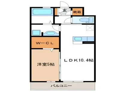 サジタリウス(1LDK/2階)の間取り写真