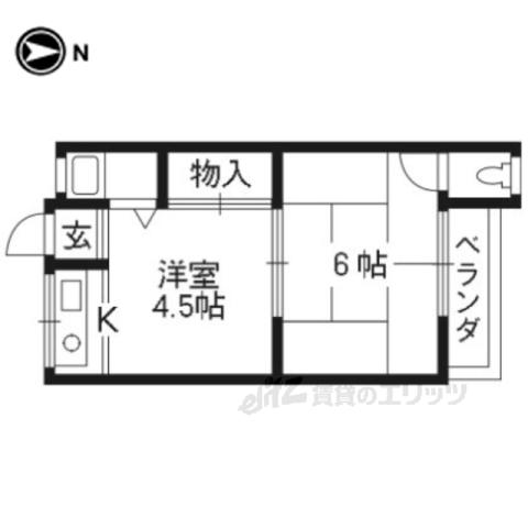 原田マンション(2K/2階)の間取り写真