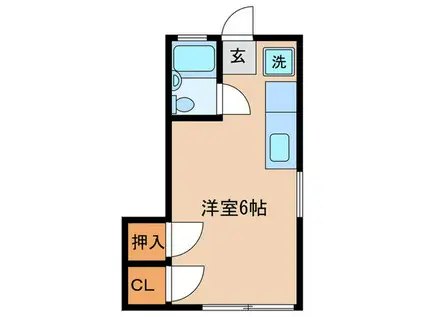 DORM中野(ワンルーム/1階)の間取り写真