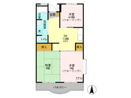 クレセントハイツ(3DK/3階)の間取り写真