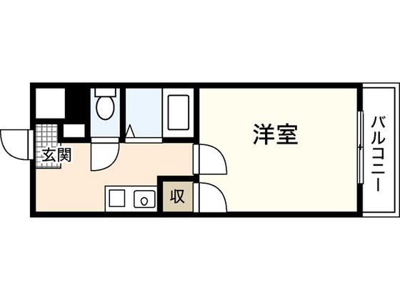 はくしま東ビル(1K/2階)の間取り写真